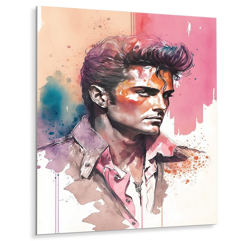 Designart 'Hollywood Musician I' Music Metal Wall Art