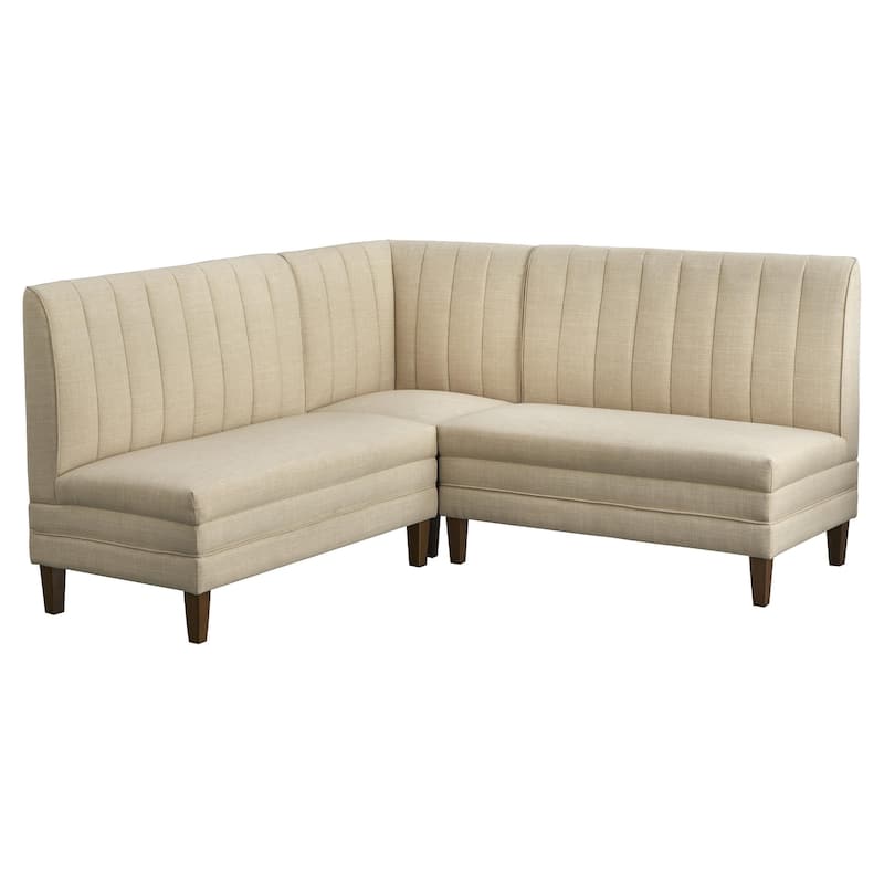 Lifestorey Kerrington 4-Piece Channel Back Upholstered Banquette Set