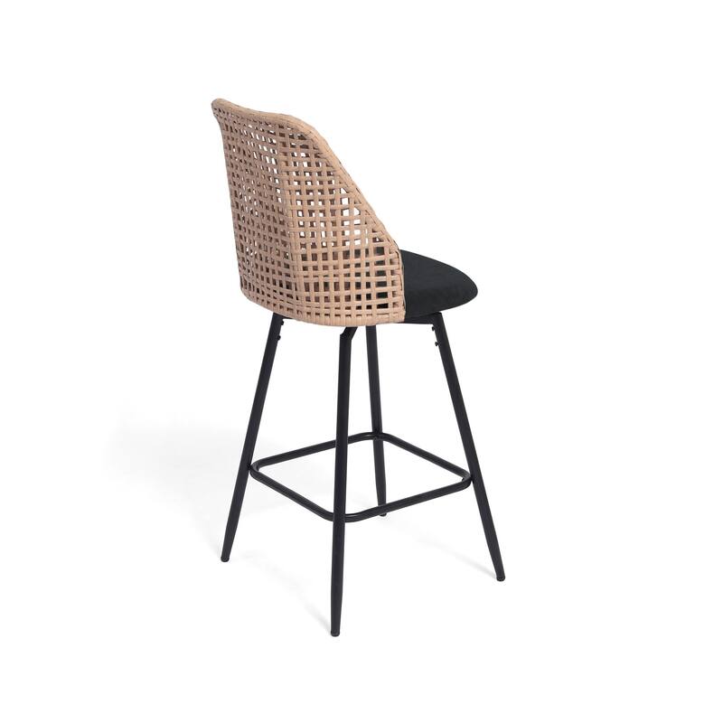 28.7"H Swivel Bar Stools/ Counter Stools with Metal Legs Set of 4 - Set of 4