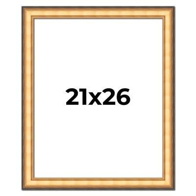 21x26 Frame Gold Plein Aire Solid Wood Picture Frame Width 2 Inches |