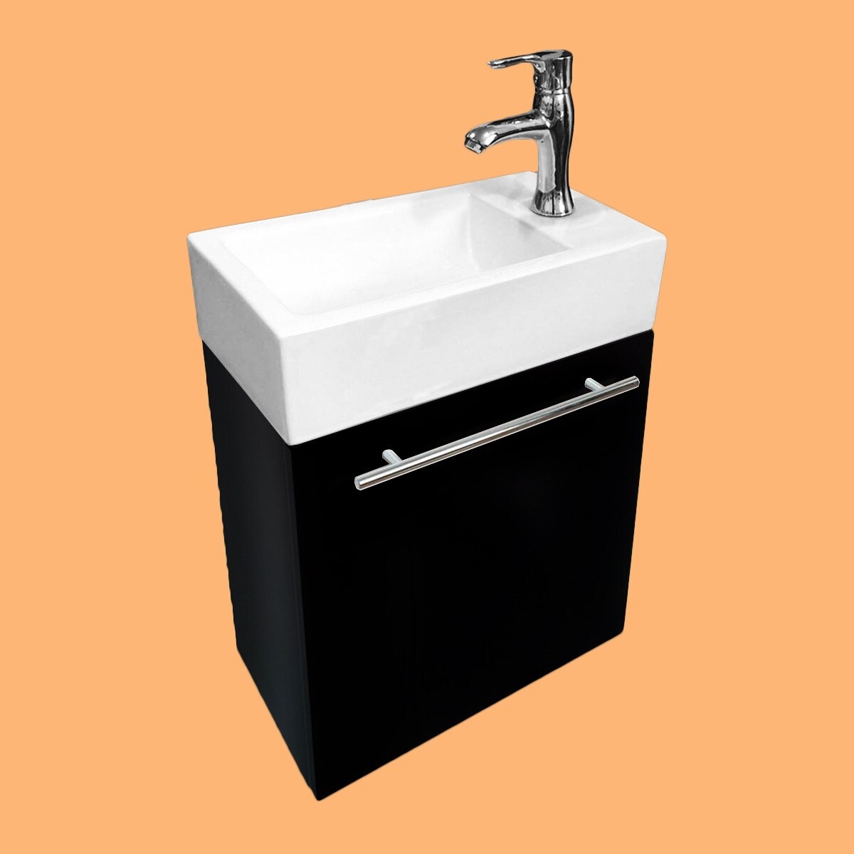 Renovator S Supply Small Wall Mount Bathroom Vanity Cabinet Sink Faucet Drain