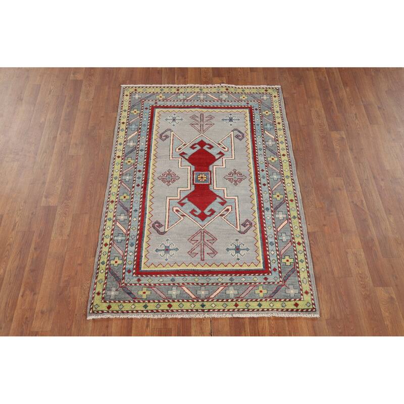 Kazak Accent Rug Oriental Handmade Wool Carpet - 3'3" x 5'0"