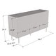 preview thumbnail 5 of 9, Meble Furniture Camelia 3D 54" Sideboard Buffet Credenza 54.3W x 15.8D x 29.5H Modern European