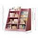preview thumbnail 3 of 8, 4-Tier Kids Bookshelf with Storage Pockets,Toy Organizer Cabinet