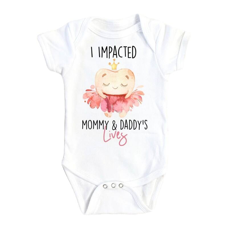 Dental - Baby Boy Girl Clothes Infant Bodysuit Funny Cute Newborn 2 - White - 6-9M