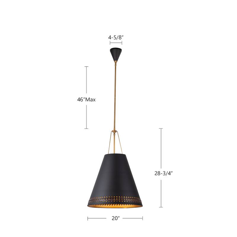 Alora Lighting PD342020 Brickell 3 Light 20" Wide Pendant