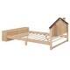preview thumbnail 10 of 28, Rustic Style House-Shaped Full Size Wooden Platform Bed,Storage Headboard and Footboard with LED Lights