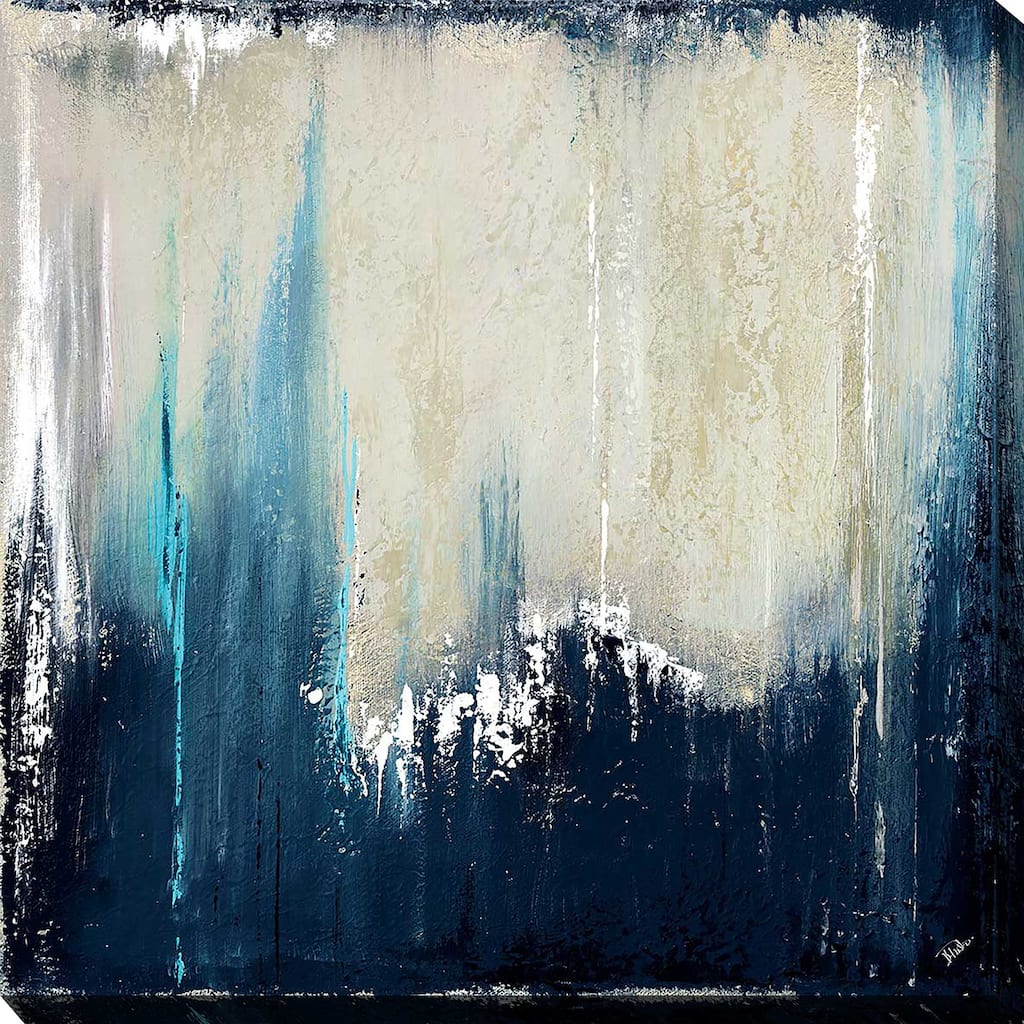 "Navy Blue Illusion I" by Patricia Pinto Print on Canvas