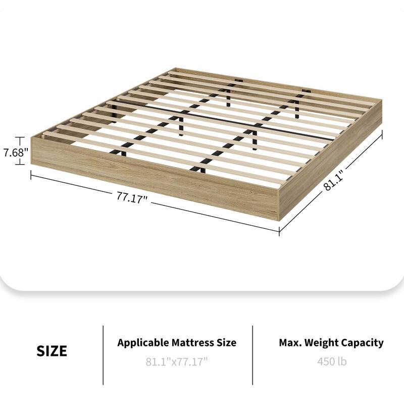 Modern Solid Wood Platform Bed Frame
