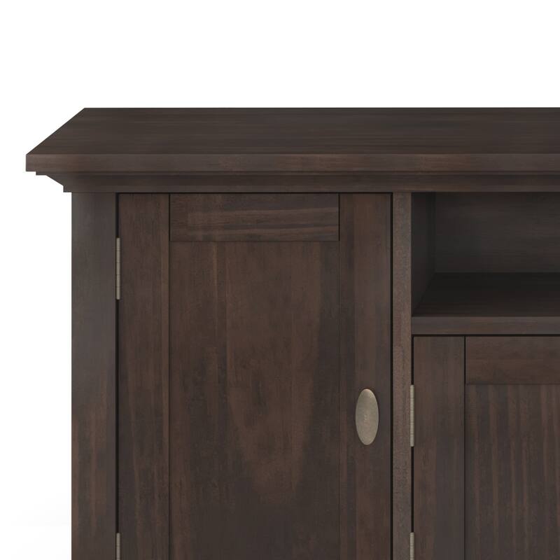 WYNDENHALL Mansfield SOLID WOOD 72 inch Wide Transitional TV Media Stand For TVs up to 80 inches - 72'' W x 16.5'' D x 26'' H