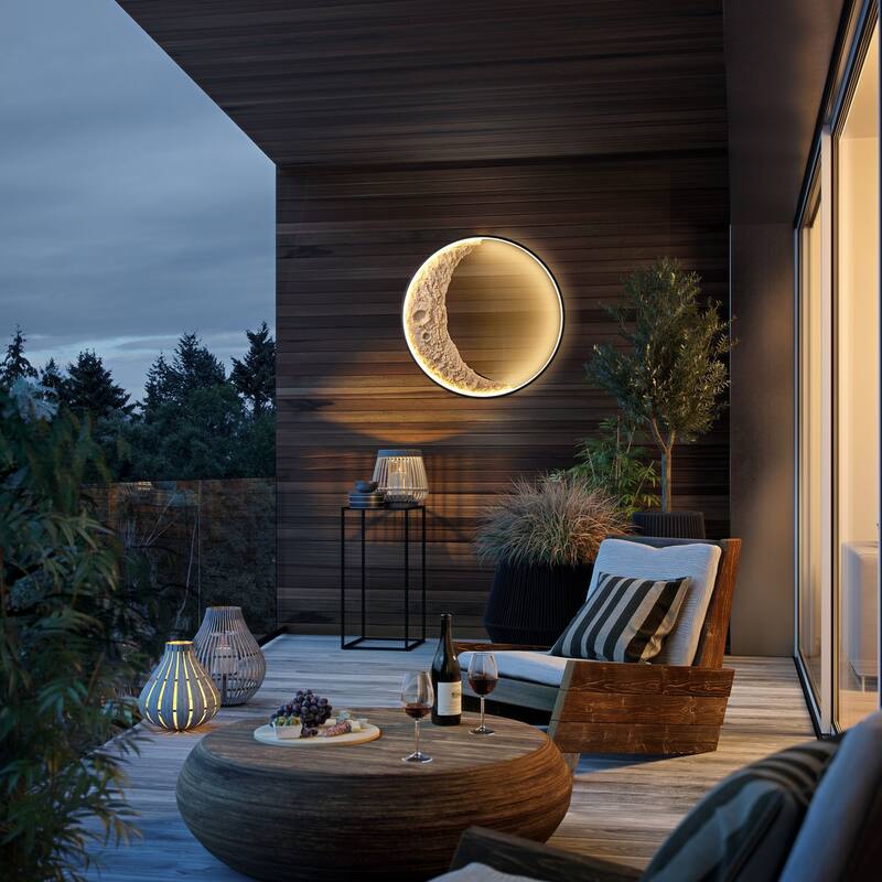 3D Moon Indoor & Outdoor Wall Lamp, Moon Lamp