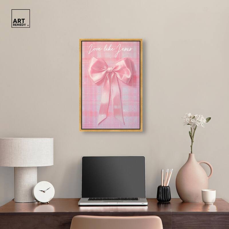 Love Like Jesus Bow Canvas by Art Remedy