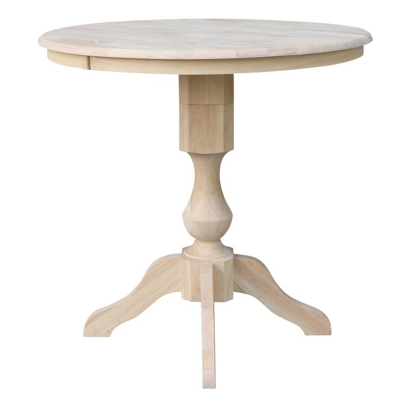 36" Round Top Pedestal Dining Table - Unfinished