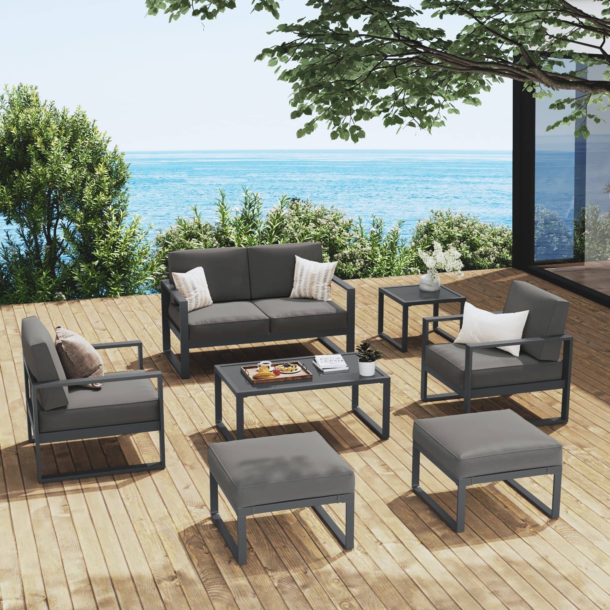 Aluminum patio store conversation sets