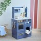 preview thumbnail 4 of 40, Teamson Kids Little Chef Lake Tahoe Wooden Play Kitchen - Washer & Mini Garden