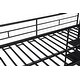 preview thumbnail 7 of 9, Black Twin Size Steel Low Loft bed with storage shelves, Ladder and Fence for Bedroom