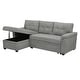preview thumbnail 11 of 71, Reversible Sectional Sleeper Sofa with Storage Chaise & Pull-Out Bed