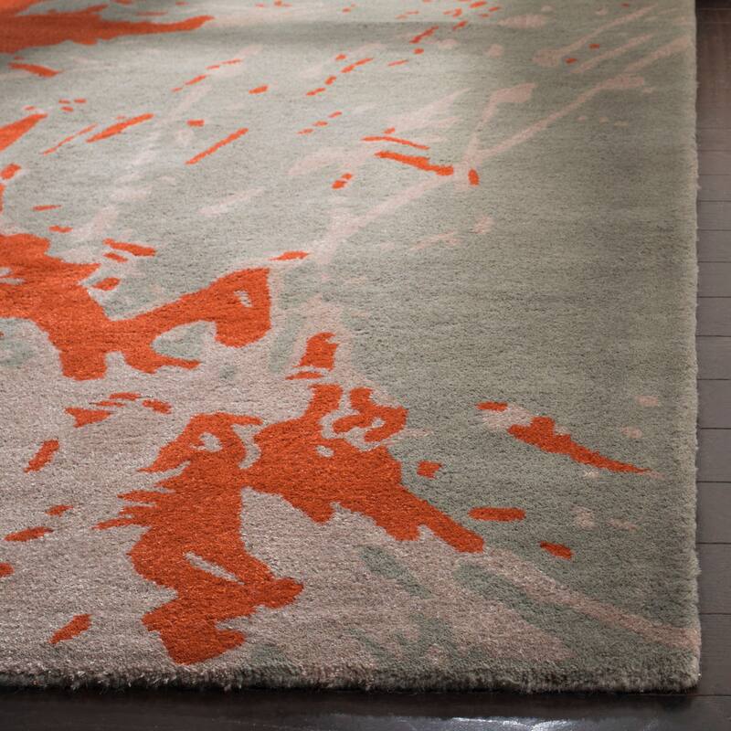 SAFAVIEH Handmade Soho Jesica Modern Abstract Beige Wool Rug