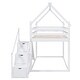 preview thumbnail 16 of 22, Twin over Twin House Loft Bunk Bed with Slide, Natural