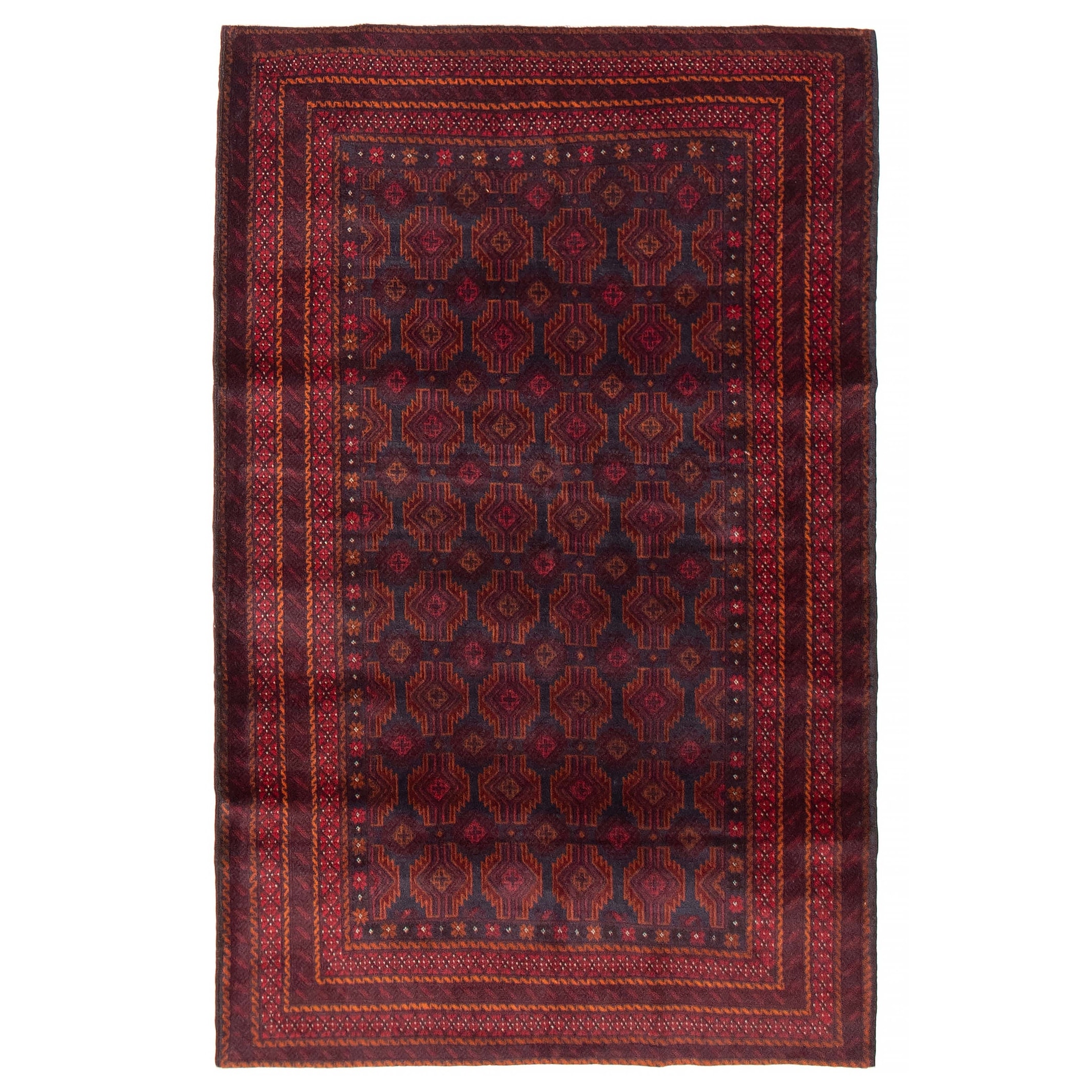 Teimani Navy Rug 3'7" x 6'2" - 3'7 x 6'2