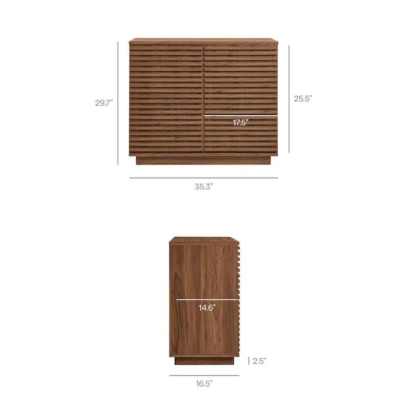 Render 2-Door Fluted Accent Cabinet