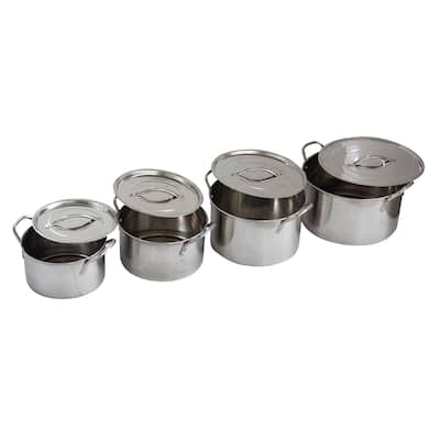8 Piece Stainless Steel Stock Pot Set