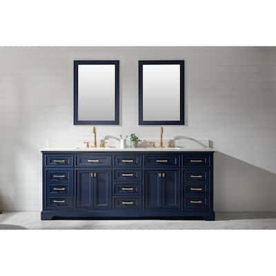 Milano 84" Double Vanity in Blue