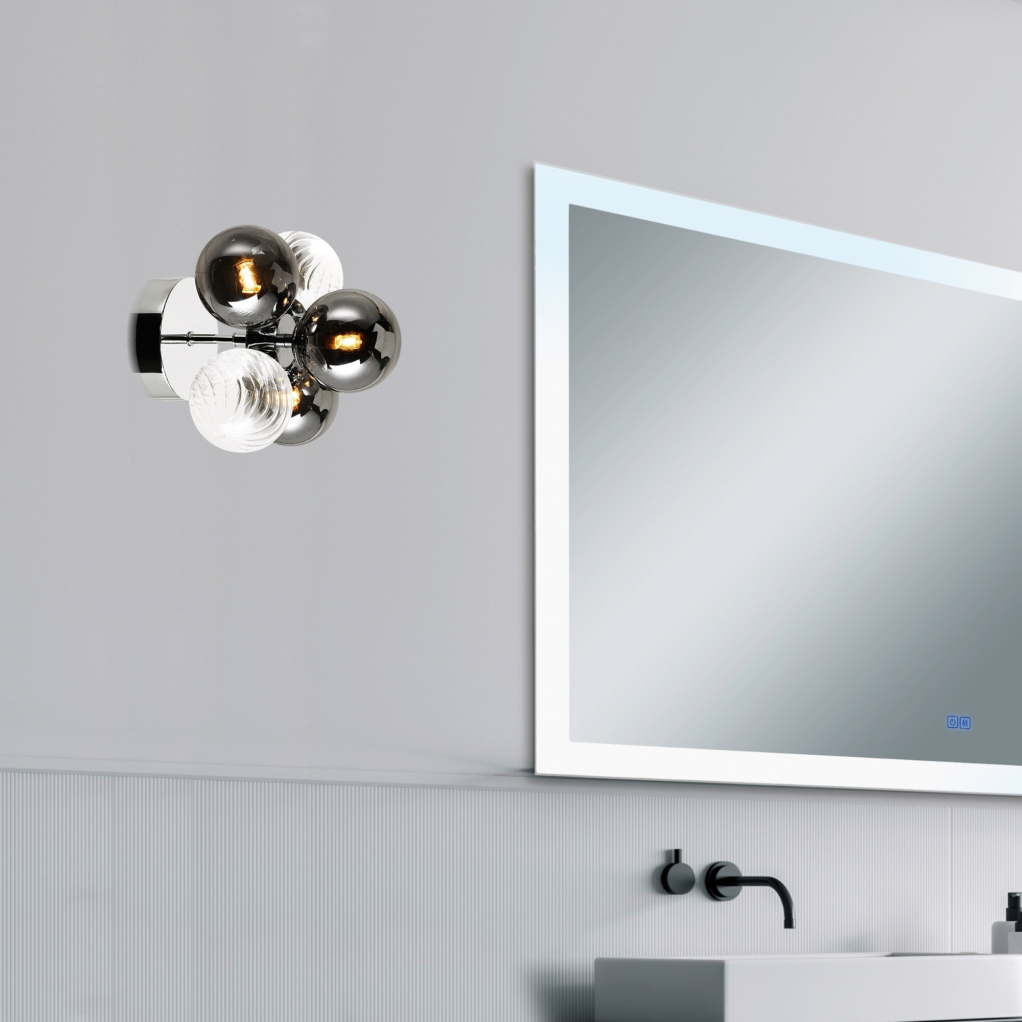 CWI Lighting Pallocino 3 Light 9in Chrome Wall Sconce