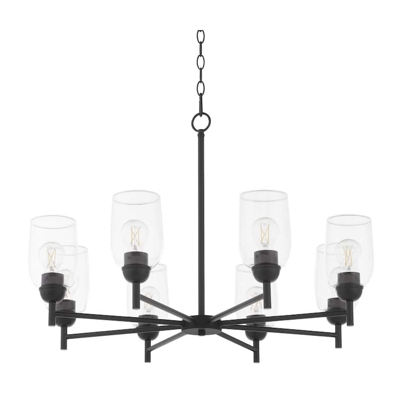 Quorum International 6112-8 Providence 8 Light 32" Wide Chandelier - Matte Black
