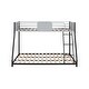 preview thumbnail 3 of 11, Stylish Design Metal Bunk Bed with Full-length Vent Board Guardrail and Sturdy structure, Black