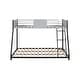 preview thumbnail 3 of 11, Twin over Full Metal Bunk Bed With CPC Certified, Black