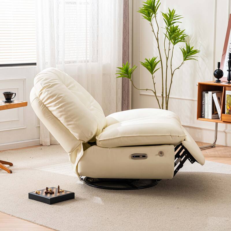 Power Swivel Recliner With USB Charger and Bluetooth Music Player