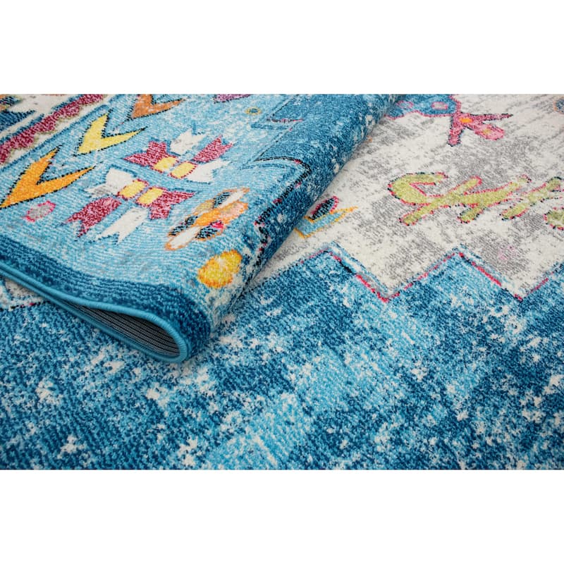 Noori Rug Sapphire Distressed Delma Multicolor Area Rug