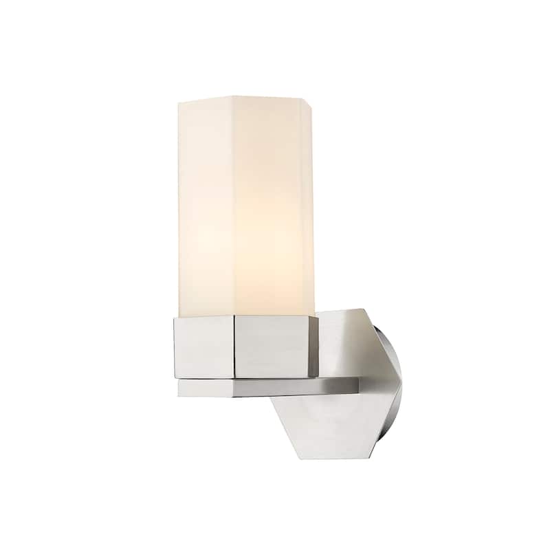 Innovations Lighting Claverack - 1 Light 9" Wall-Mounted Sconce - Satin Nickel/Matte White