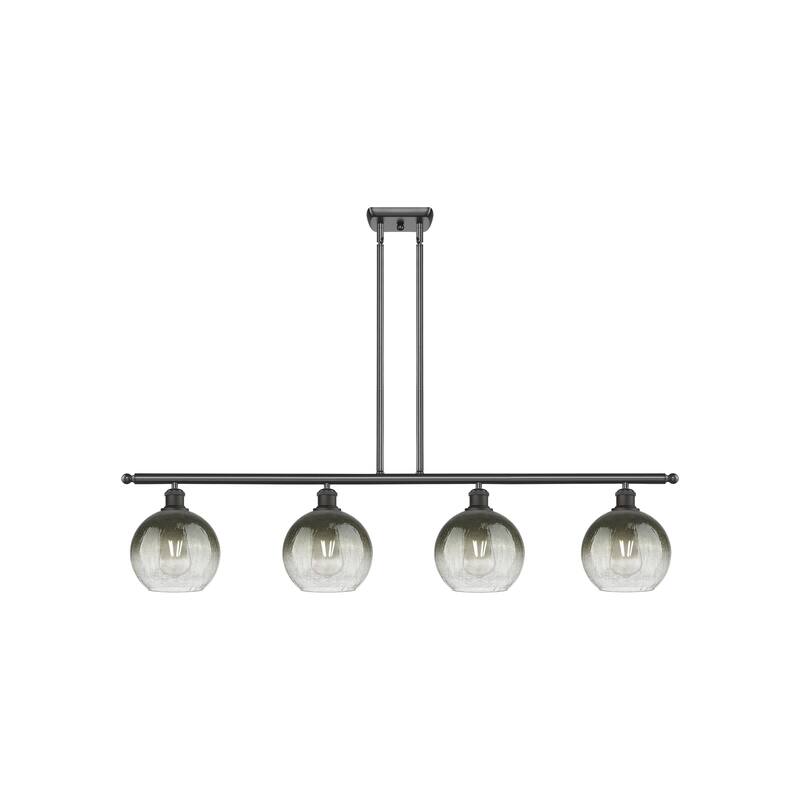 Innovations Lighting Endless Possibilities Ballston - Brookhaven Globe - 4 Light 48" Stem Hung Island Light - Slate/Oil Rubbed Bronze