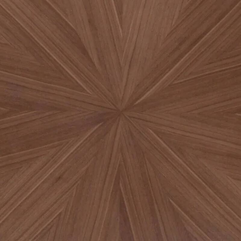 Ebik Dining Table, 71 Inch Oval Top in Walnut Brown Sunburst Veneer - Walnut Brown