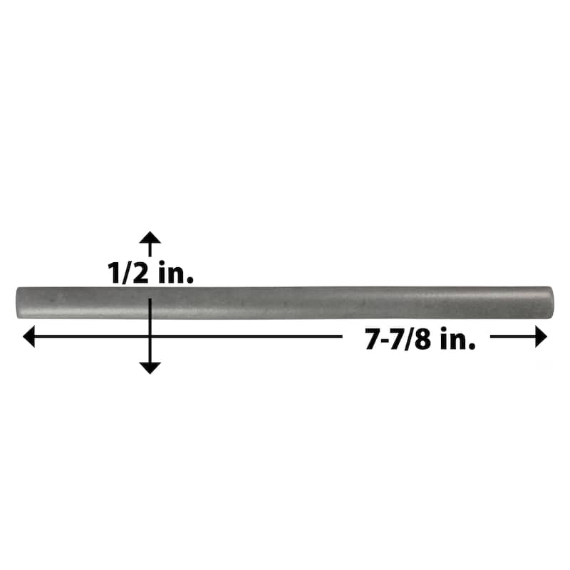 Merola Tile Coco Demi-Bullnose Matte Black Hat 1/2" x 7-7/8" Ceramic Wall Trim - (1 Tile)