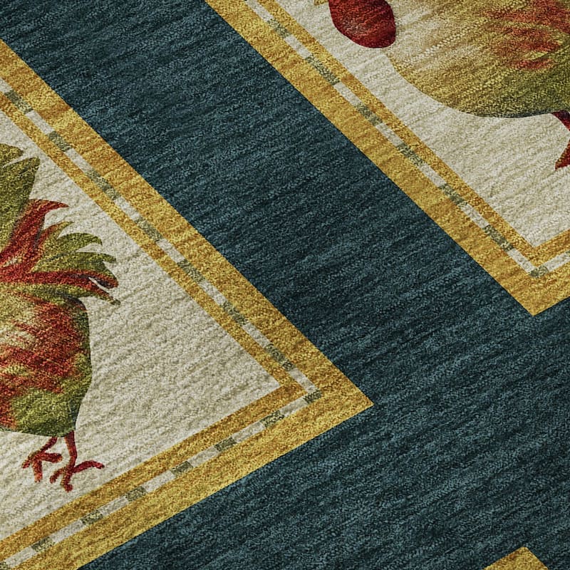 Premium Washable Super Soft Rooster Panel Mayfield Rug