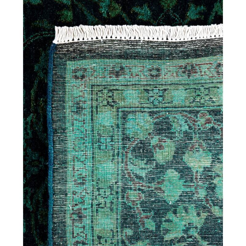 Overdyed One-of-a-Kind Hand-Knotted Area Rug - Green - 4' 10" x 5' 1"