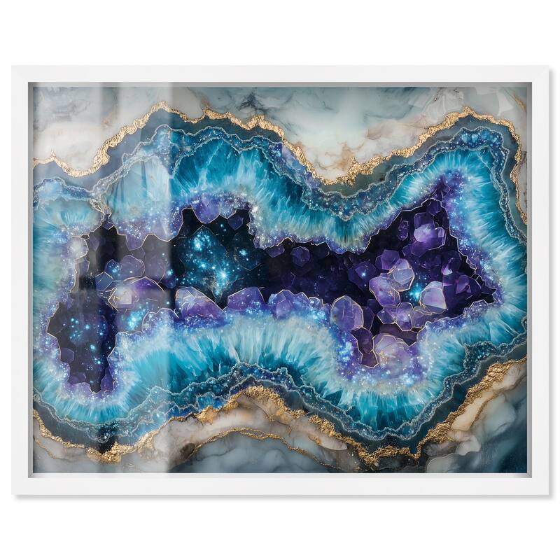 Stellar Shard Core Shadowbox by Art Remedy - White - 45" x 36"