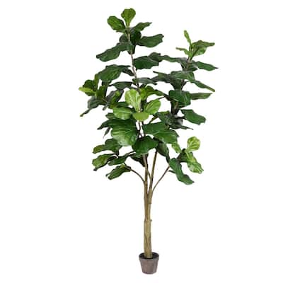 Vickerman 7' Artificial Potted Fiddle Tree.
