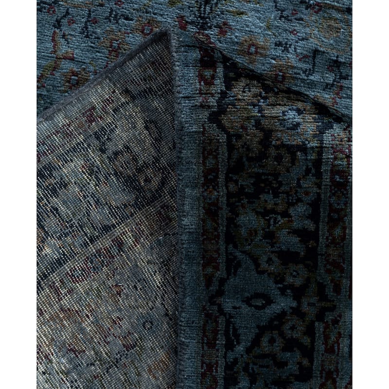 Overdyed One-of-a-Kind Hand-Knotted Runner Rug - Gray - 2' 5" x 8' 5"