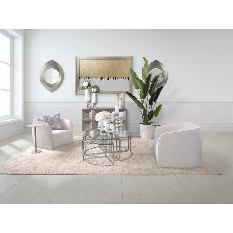 Sagebrook Home Glass and Metal Aluminum Vase with Sculptural Base