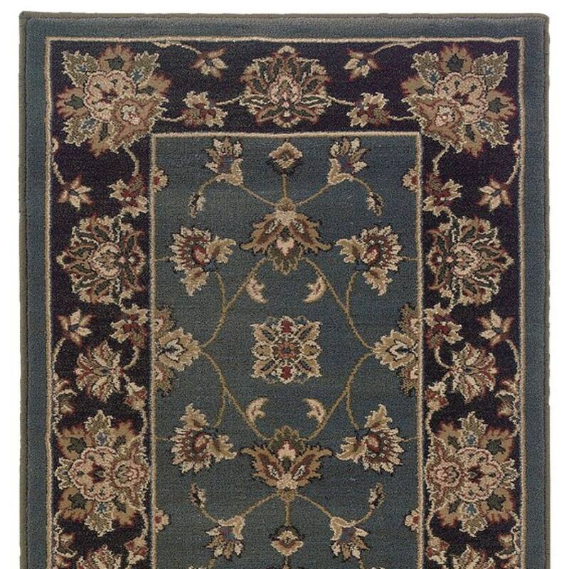 HomeRoots Floral Traditional Runner Area Rug - 92.52 in. x 26.77 in. x 0.43 in.