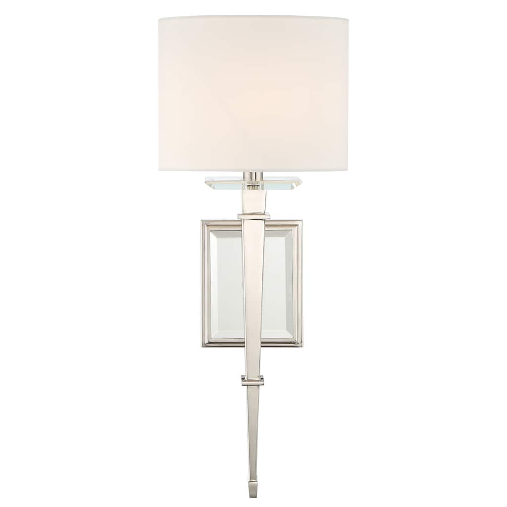 Clifton 1 Light Polished Nickel Wall Mount - 8'' W x 20'' H x 8'' D