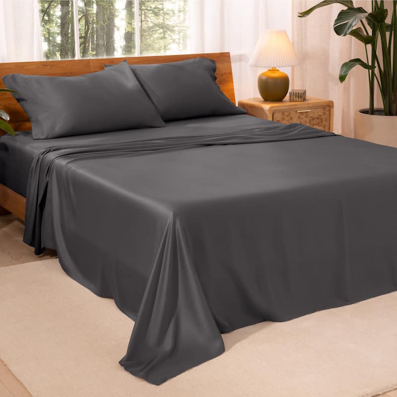 Bare Home TENCEL™ Lyocell Sheet Set - Twin XL - Forged Iron Grey