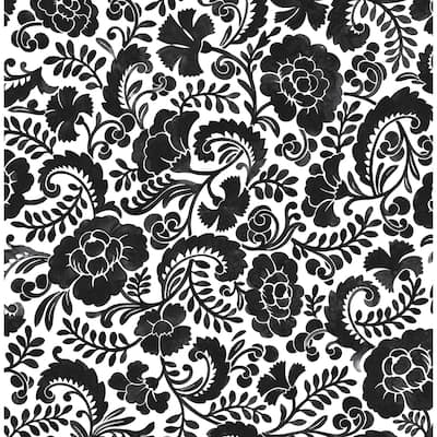 NextWall Tonal Paisley Peel and Stick Wallpaper