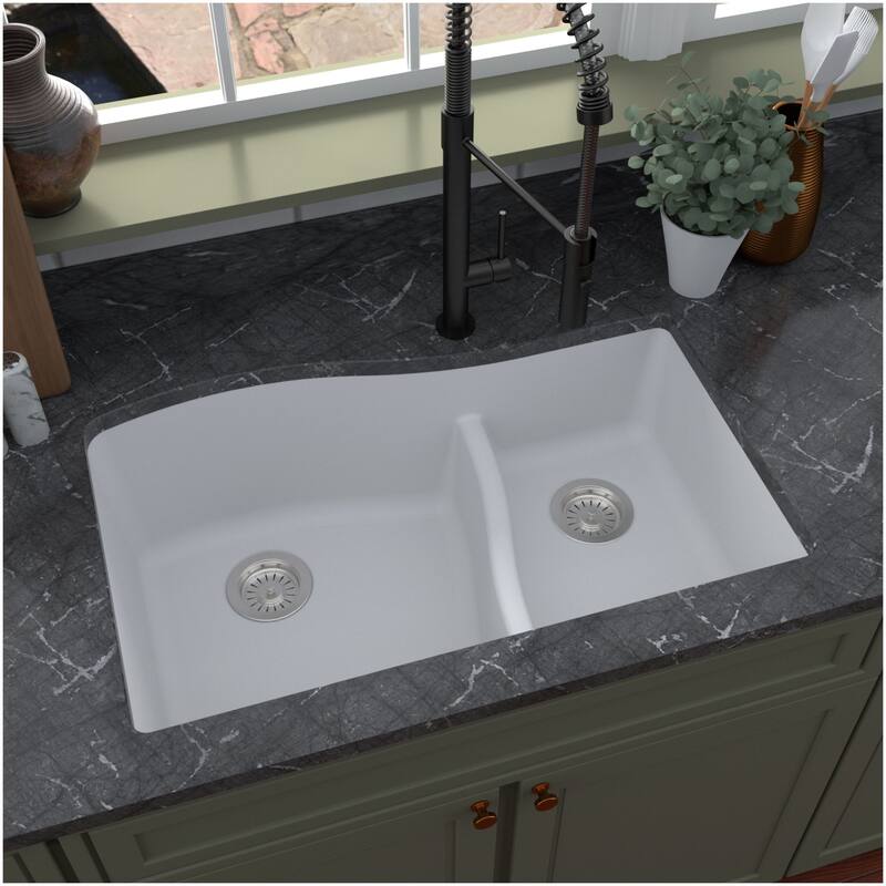 Karran USA QU-630 Quartz QU 32" Undermount Double Basin Quartz