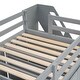 preview thumbnail 26 of 24, Modern Loft Bed with Two-Tone Storage Stairs and Pull-Out Wardrobes