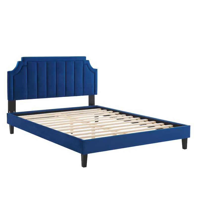Sienna Performance Velvet Queen Platform Bed